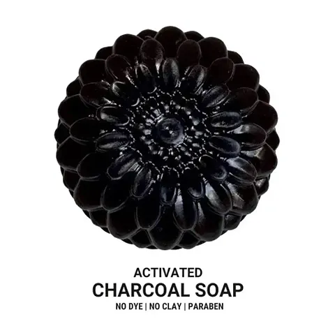 UDAUN : THE WINGS OF NATURE - Activated Charcoal Hand Made Deep Cleansing Bath Soap (100 GM)