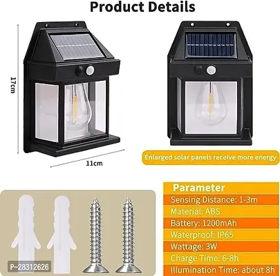 Wall Lamp Solar Lights | Solar Night lamp | Outdoor led Light Motion Sensor Lantern lamp Bulb Mount Home Wireless Dusk-to-Dawn Porch Fixture, with 3 Modes  Waterproof Exterior-thumb3