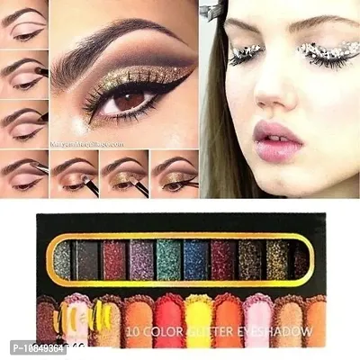 10 Color Glitter Eyeshadow Palette Glitter Eyeshadow Palette Glitter Powder Eyeshadow Palette Color Glitter  Multicolor Shimmery Finish