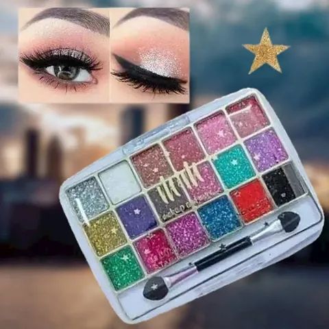 Trendy Smudge Proof Eye Shadow |Glamorous Eye Makeup M  M 18 Color Glitter