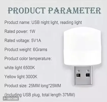 Usb Mini Led Night Light Cool White Usb-Pack Of 8 Led Light&nbsp;-thumb3