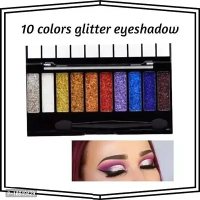 10 Color Glitter Eyeshadow Palette Glitter Eyeshadow Palette Glitter Powder Eyeshadow Palette Color Glitter  Multicolor Shimmery Finish