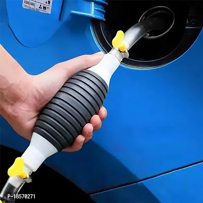 Newest High Flow Siphon Hand Pump Portable Manual Car Fuel Transfer Pump for Gas Gasoline Petrol Diesel Oil Liquid Water Fish Tank with 2M Syphon Hose