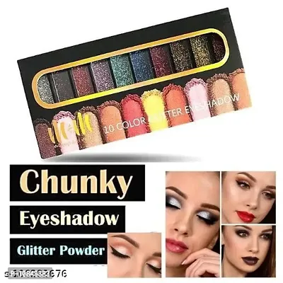 10 Color Glitter Eyeshadow Palette Glitter Eyeshadow Palette Glitter Powder Eyeshadow Palette Color Glitter  Multicolor Shimmery Finish