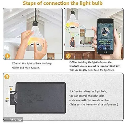 LED Light Bulbs Color Changing with Bluetooth Speakers and Remote Control RGB Bulbs Lamp B22 For Light Home Decoration Bar and Party-thumb3