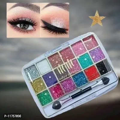 Trendy 18 Color Glitter Eye Shadow Fabulous Palette Professional Collection Full Waterproof And Smudg Proof Pack Of 1