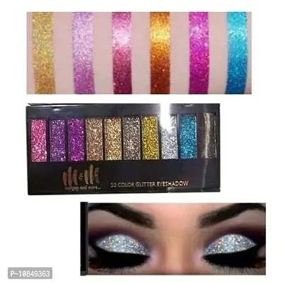 10 Color Glitter Eyeshadow Palette Glitter Eyeshadow Palette Glitter Powder Eyeshadow Palette Color Glitter  Multicolor Shimmery Finish