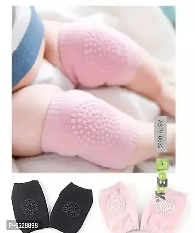 Baby Anti Slip Knee Pads for Crawling  Unisex Clothing Accessories Toddler Leg Warmer Safety Protective Cover Toddlers Socks Children Short KneePads (Random Color   pack of 2)-thumb0