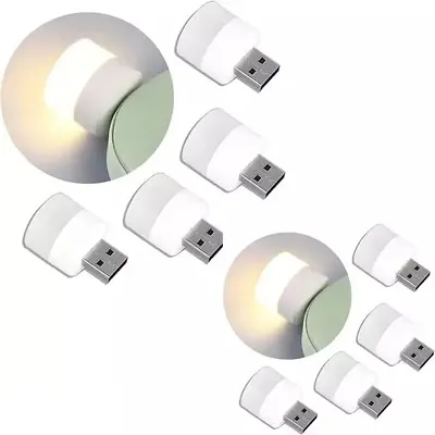 Usb Mini Led Night Light Cool White Usb-Pack Of 8 Led Light&nbsp;
