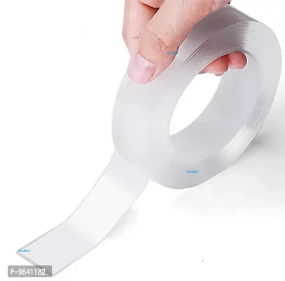 Double Sided Tape Heavy Duty   Multipurpose Removable Traceless Mounting Adhesive Tape for Walls Strong Sticky Strips Grip Tape tap  pack of 1-thumb0