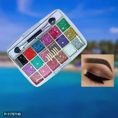 Trendy 18 Color Glitter Eye Shadow Fabulous Palette Professional Collection Full Waterproof And Smudg Proof Pack Of 1