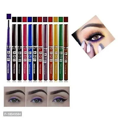 High - Coverange Ads Waterproof Excellent Multicolor Kajal Pack Of 12