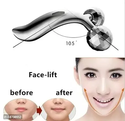 3D Manual Roller For Face Lift Instrument 2 Wheel Shaping Skin Tightening Massager (Pack Of 1)-thumb0