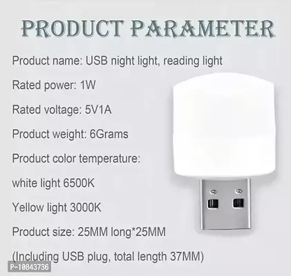 Usb Mini Led Night Light Cool White Usb-Pack Of 8 Led Light&nbsp;-thumb3