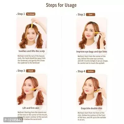 Golden Energy Beauty bar massager 24 k Gold Electric Vibration Facial Massage Roller Waterproof Face Skin Care T-Shaped Anti Wrinkle Golden Massager Skin CareWith 3D Roller Massager T-Shape Golden Face Massager Roller, 3D Facial And Body Massager, Face Massager Massager  (Gold  Silver) (combo of 2)-thumb3