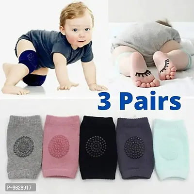 Multicolor Baby Knee Pads (Knee socks) (Random Color   pack of 3)