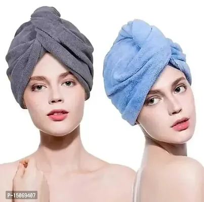 Cotton Hair Towel (MULTICOLOR) Pack Of 2