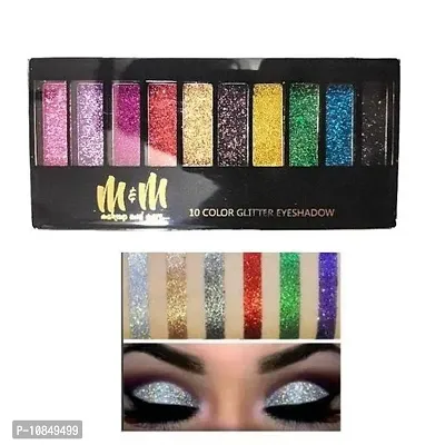 10 Color Glitter Eyeshadow Palette Glitter Eyeshadow Palette Glitter Powder Eyeshadow Palette Color Glitter  Multicolor Shimmery Finish-thumb0