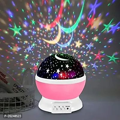 VM SHOPPING MALL Star Master Rotating 360 Degree Moon Night Light Lamp Projector with Colors and USB Cable,Lamp for Kids Room Night Bulb (Multi Color,Pack of 1,Plastic)-thumb0