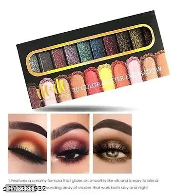 10 Color Glitter Eyeshadow Palette Glitter Eyeshadow Palette Glitter Powder Eyeshadow Palette Color Glitter  Multicolor Shimmery Finish