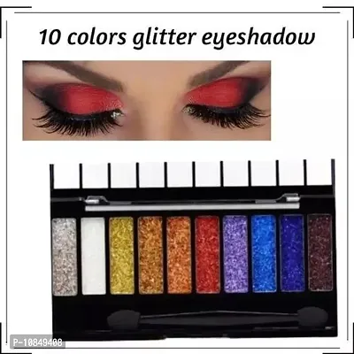 10 Color Glitter Eyeshadow Palette Glitter Eyeshadow Palette Glitter Powder Eyeshadow Palette Color Glitter  Multicolor Shimmery Finish