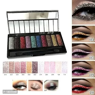 10 Color Glitter Eyeshadow Palette Glitter Eyeshadow Palette Glitter Powder Eyeshadow Palette Color Glitter  Multicolor Shimmery Finish