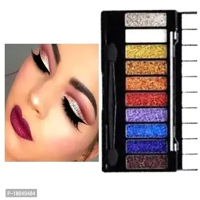 10 Color Glitter Eyeshadow Palette Glitter Eyeshadow Palette Glitter Powder Eyeshadow Palette Color Glitter  Multicolor Shimmery Finish