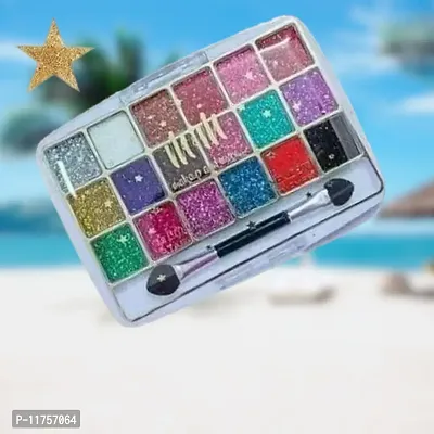 Trendy 18 Color Glitter Eye Shadow Fabulous Palette Professional Collection Full Waterproof And Smudg Proof Pack Of 1-thumb0