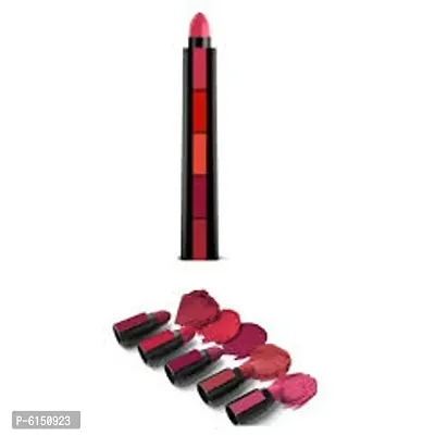 nbsp;5 IN 1 LIPSTICK DIFFERENT FIVE SHADE EASY TO USE Multi Colornbsp;Pack Of 1 (Random Shades)-thumb0