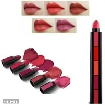 &nbsp;5 IN 1 LIPSTICK DIFFERENT FIVE SHADE EASY TO USE Multi Color&nbsp;Pack Of 1 (Random Shades)