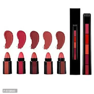 &nbsp;5 IN 1 LIPSTICK DIFFERENT FIVE SHADE EASY TO USE Multi Color&nbsp;Pack Of 1 (Random Shades)