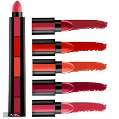 nbsp;5 IN 1 LIPSTICK DIFFERENT FIVE SHADE EASY TO USE Multi Colornbsp;Pack Of 1 (Random Shades)