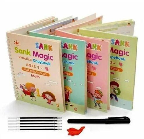 Kids Educational Toys: Magnetic Alphabets, Building Block and Reusable Practice Copybook