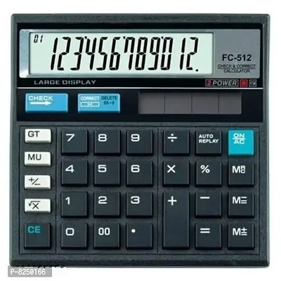 Citizen CT-512 12 Digit Black Electronic Calculator-thumb0