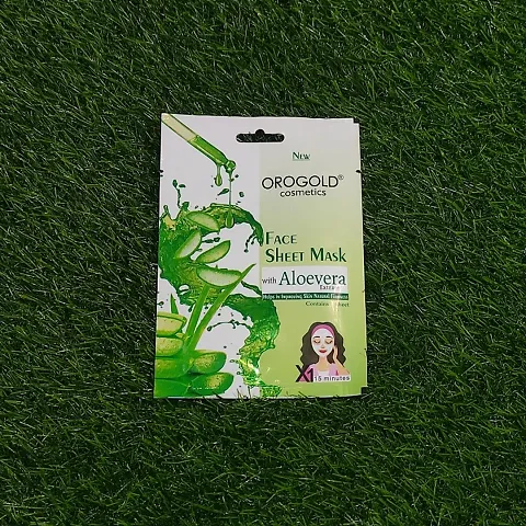 Orogold Face Sheet Mask With Aloevera Extract for Improving Skin Natural Firmness