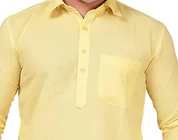 Syrox Royal and Premium Men's Pathani Kurta Salwar Suit | Cotton Blend Material | Ethnic Wear/for Men/Boys Lemon-thumb4