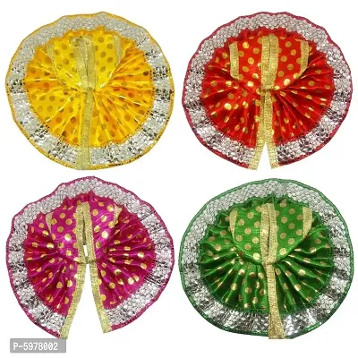 Beautifully Handcrafted Yellow Color Laddu Gopal Shringaar Set- (Laddu Gopal, Poshak/Dress, Assan, Necklace, Earrings, Basuri, Stick  Mukut)-thumb0