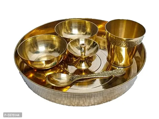 Bhog set for Laddu gopal Small Size Brass Bhog Thali for Janamastmi Special Laddu Gopal Ji