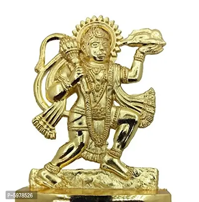 Brass Handmade Lord Hanuman/Bajrangbali Brass Idol Sculpture Statue Pure metal for Home  Office Decorative Antique Showpiece-thumb0