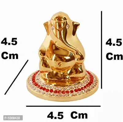 Ganesh Idol for Home deacute;cor and car Dashboard, Four Colours (Gold) for puja showpiece decorative itmes