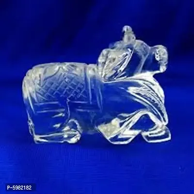 Crystal Nandi Idol for shivling White