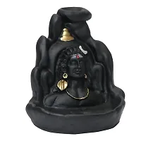 Handcrafted Lord Adiyogi, Mahadev, Shiv Shankara Backflow Cone Incense Holder Decorative Showpiece With 10 Smoke Backflow Scented Cone Incenses-thumb1