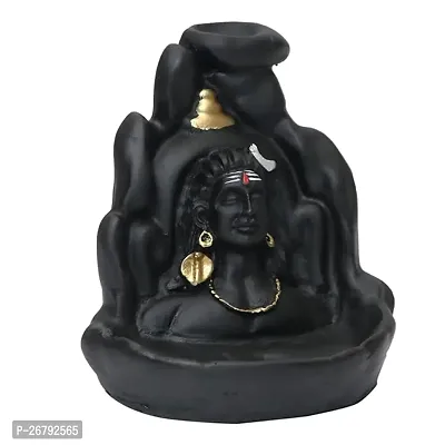 Handcrafted Lord Adiyogi, Mahadev, Shiv Shankara Backflow Cone Incense Holder Decorative Showpiece With 10 Smoke Backflow Scented Cone Incenses-thumb2