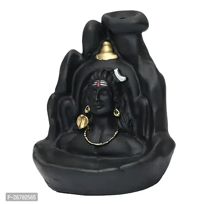 Handcrafted Lord Adiyogi, Mahadev, Shiv Shankara Backflow Cone Incense Holder Decorative Showpiece With 10 Smoke Backflow Scented Cone Incenses-thumb4