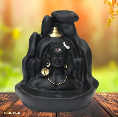 Lord Shiva Adiyogi Shiva Backflow Smoke Fountain Incense Holder Burner with  10 Backflow Incense Cones Sticks-thumb3