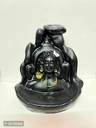 A  S VENTURES Handmade Lord Shiva Backflow Made of Resin, Smoke Incense Holder with 10 Cone(Dhoop)