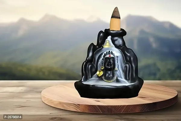 Adiyogi Smoke Fountain Incense Holder Decorative Showpiece Smoke Fountain with 11 Backflow Cone Inceses Combo Pack of Lord Shiva Har Har Mahadev-thumb2