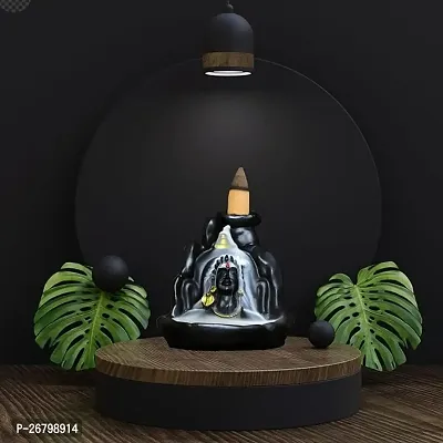 Adiyogi Smoke Fountain Incense Holder Decorative Showpiece Smoke Fountain with 11 Backflow Cone Inceses Combo Pack of Lord Shiva Har Har Mahadev-thumb3