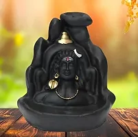 Adiyogi Statue with Smoke Fountain Waterfall with 10  Cone Incenses (Dhoop) | Statue for Car Dashboard, Home Temple | Lord Shiva mahadev murti-thumb2