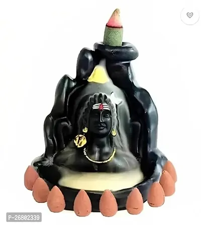 Meditating Shiv Mahakal Smoke Fountain Adiyogi Incense Holder with  10 Units of Cones-thumb4